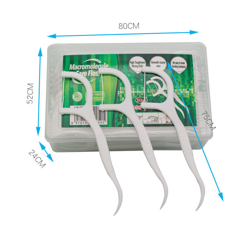 Dental Floss 50 Square Boxed Dental Floss Sticks