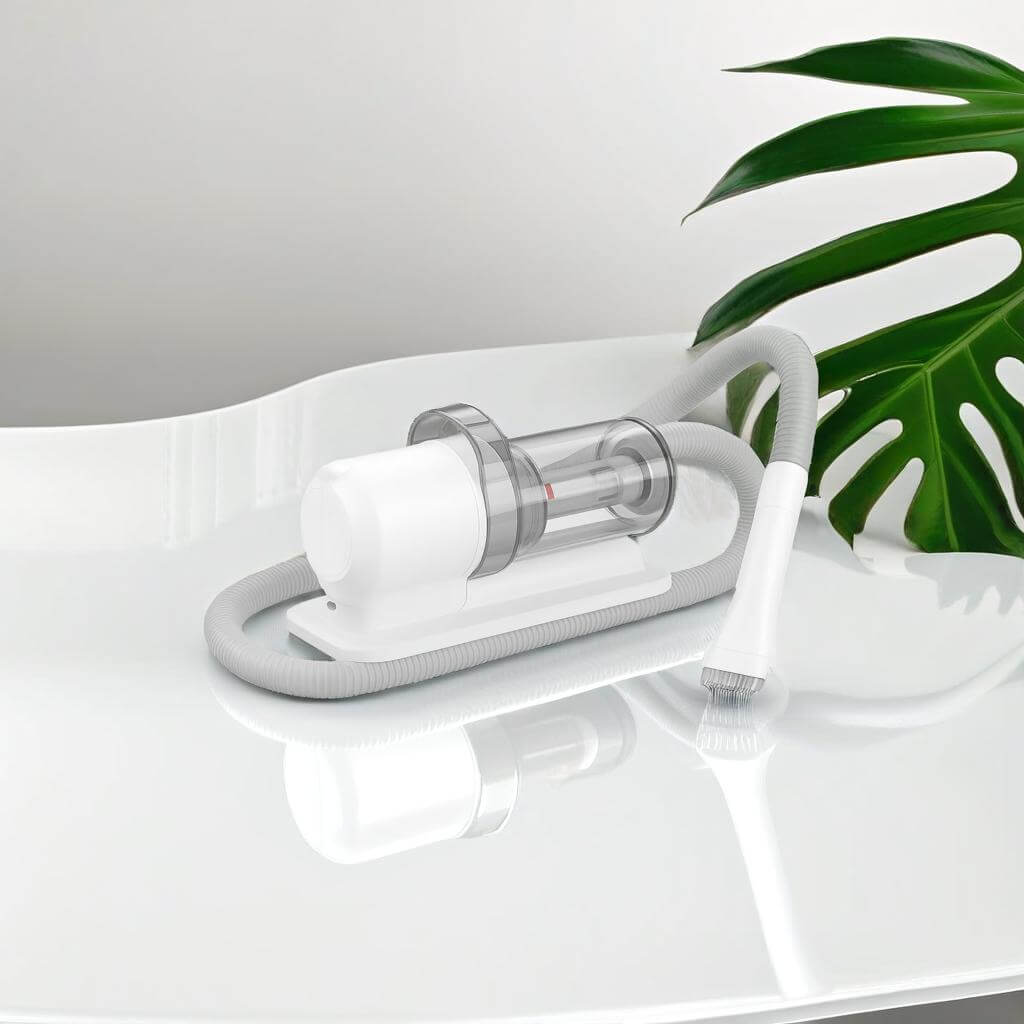 Kit d'aspirateur silencieux pour toilettage de chiens avec réservoir de 2,5 L, brosse professionnelle, élimination optimale des poils