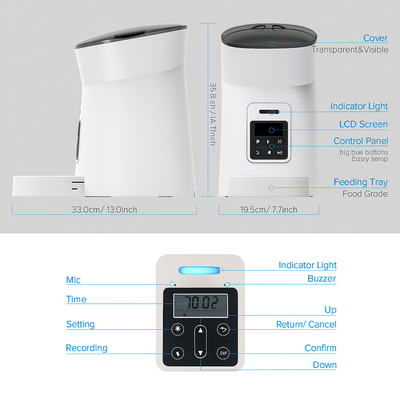 Dispenser Smart 6 L con Pasti Automatici, Telecamera HD e Timer – Ideale per Cani e Gatti, Crocchette Secche