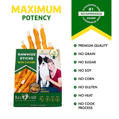 Dog Sticks Wrapped With Chicken & Pet Natural Chew Treats Grain Free Organic Meat & Human Grade Dried Snacks In Bulk For Training Small & Large Dogs